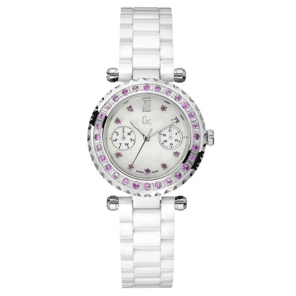 RARE pink sapphire white watch